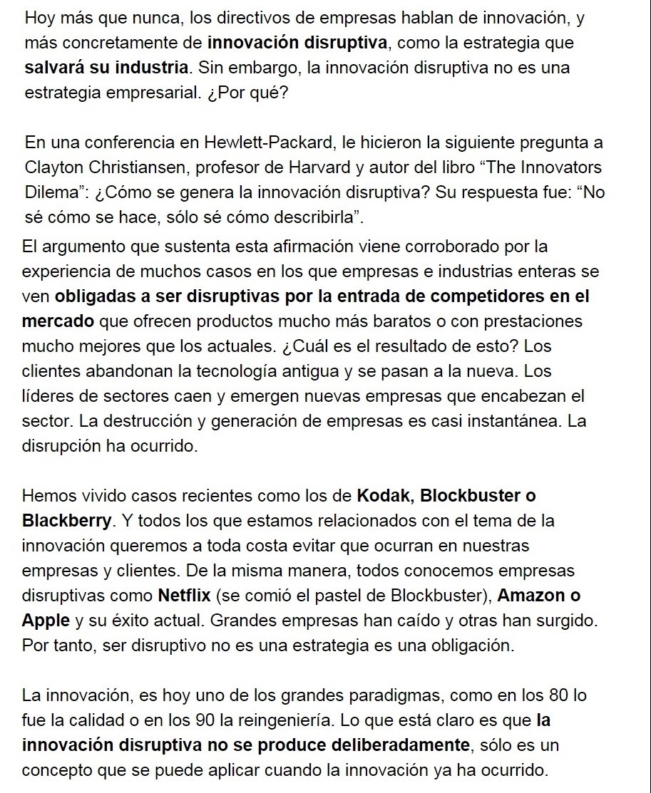 Innovación disruptiva en Diario de Navarra por Alfonso Prim blog innokabi parte a
