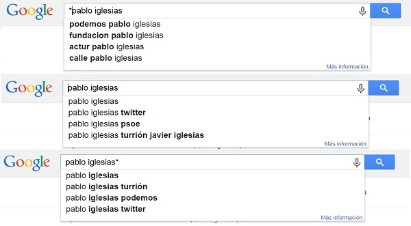 Ejemplo de Google Autocomplete para Pablo Iglesias TOTAL