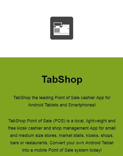 TabShop app